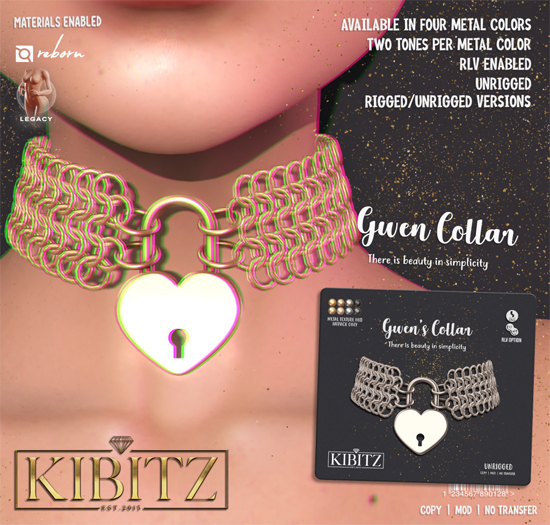 Kibitz - Gwen's collar - onyx