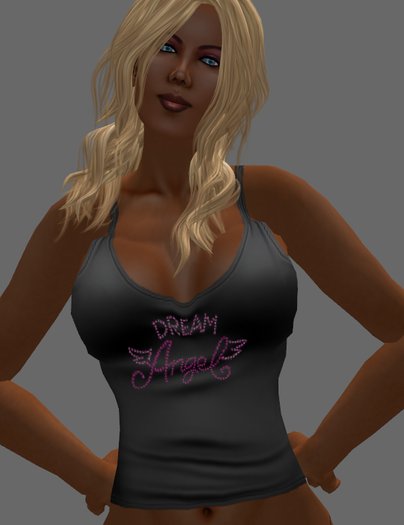 Novel-Tee Pink Rhinestone Dream Angel