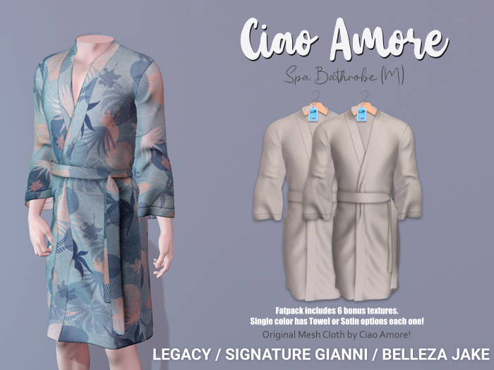 Ciao Amore! - Spa Bathrobe (M) Grey