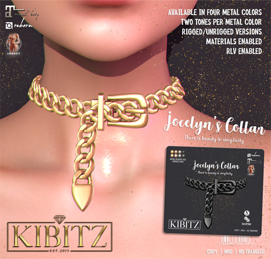 Kibitz - jocelyn's collar - gold
