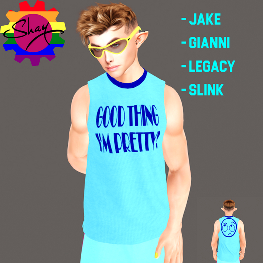 Good Thing Im Pretty Blue Tank