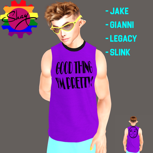 Good Thing Im Pretty Purple Tank