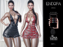 ❤️-, Endora, Low Cut, Ruffle Mini Dress, 60 Textures, Solids and Prints,