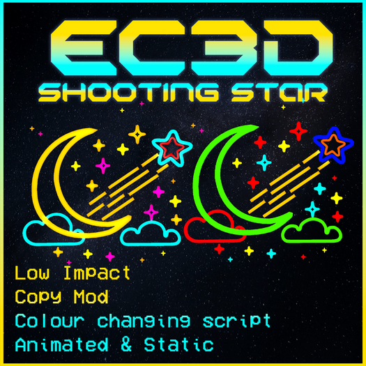 EC3D Shooting Star – Colour Script – Animated / Static – Copy Mod