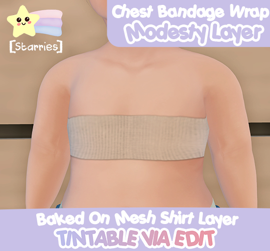 [Starries] Chest Bandage Wrap Binding BOM (Temp Modesty Layer) Tintable