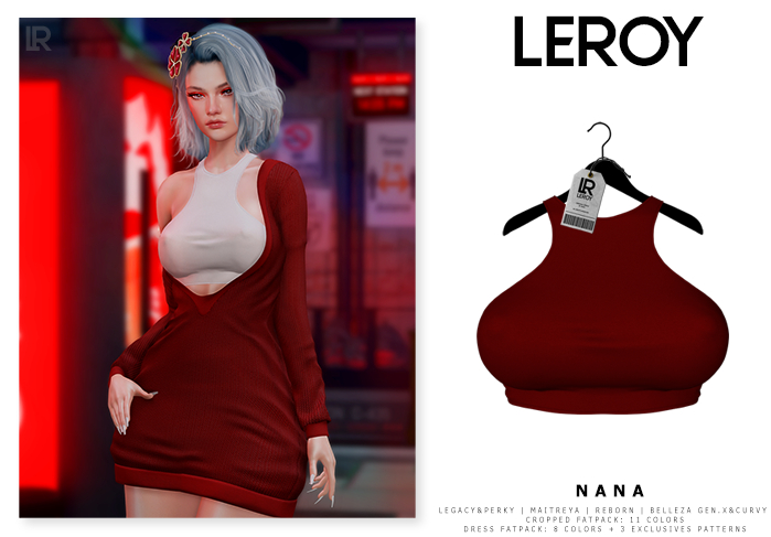 LEROY - Nana Cropped - Red