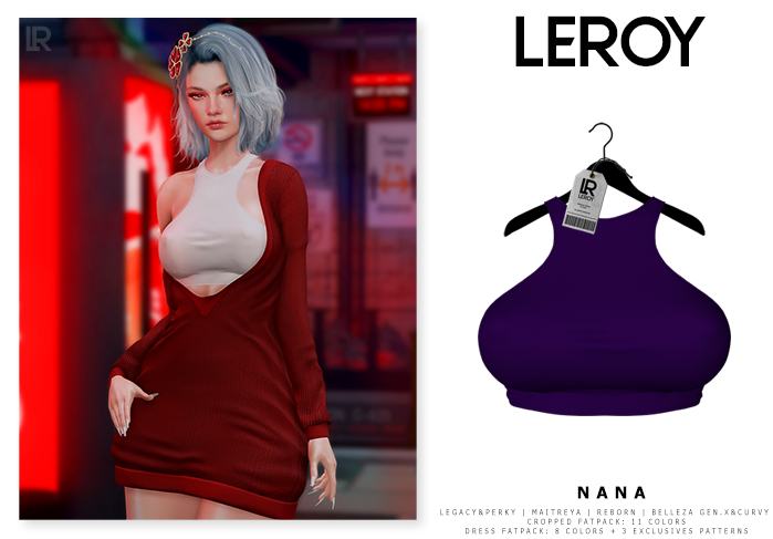 LEROY - Nana Cropped - Purple