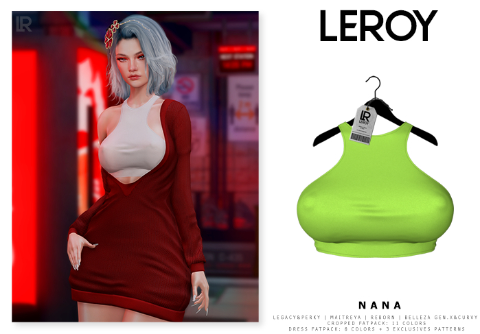 LEROY - Nana Cropped - Neon Green