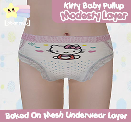 [Starries] Kitty Dry Baby Diaper Pullup BOM (Temp Modesty Layer)