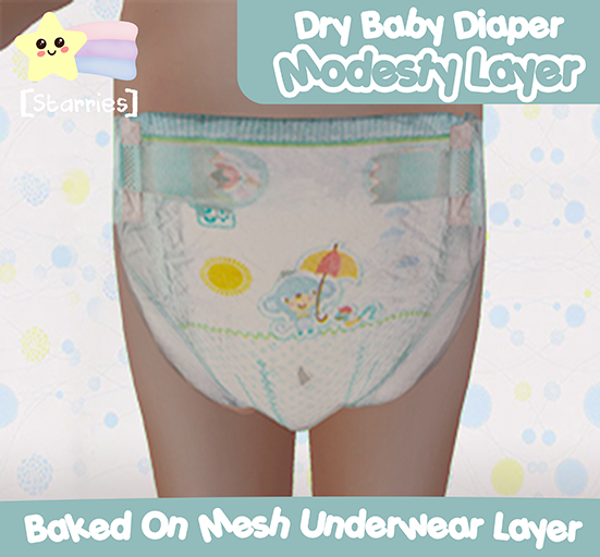 [Starries] Dry Baby Diaper BOM (Temp Modesty Layer) 