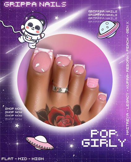 Grippa Pedi:: Pop Girly Set