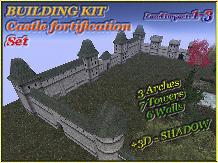 BUILDING KIT - Castle fortification Set + Bonus (1-3 LI) (Full perm)