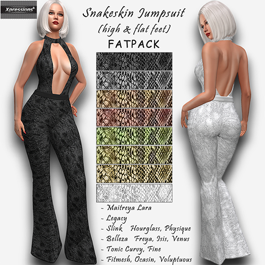 [Xprs] - Snakeskin Jumpsuit FATPACK