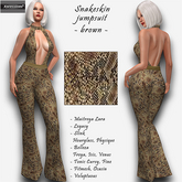 [Xprs] - Snakeskin Jumpsuit Brown