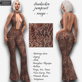 [Xprs] - Snakeskin Jumpsuit Rouge