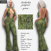 [Xprs] - Snakeskin Jumpsuit Green
