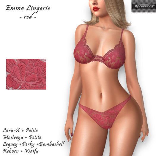 [Xprs] - Emma Lingerie Red