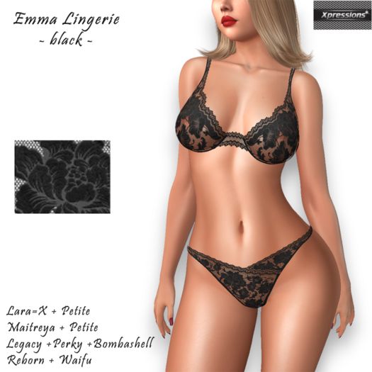 [Xprs] - Emma Lingerie Black