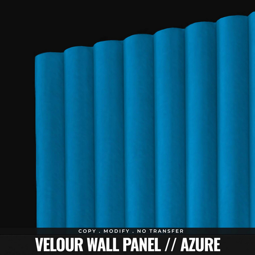 [BL] Velour wall panel // azure