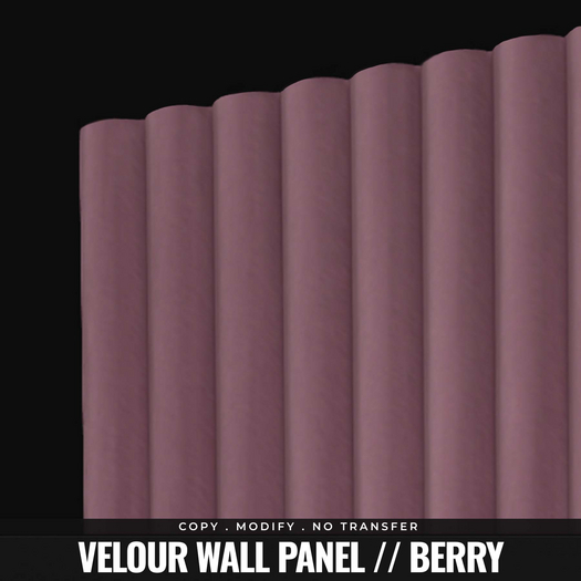 [BL] Velour wall panel // berry