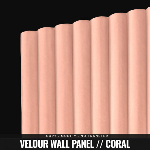 [BL] Velour wall panel // coral