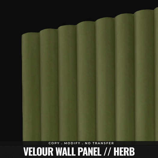 [BL] Velour wall panel // herb