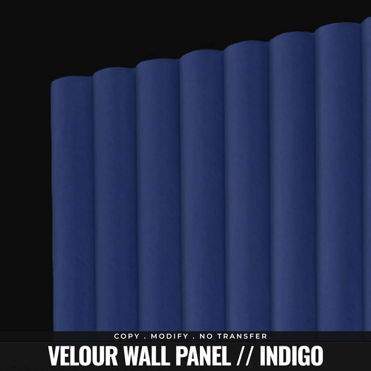 [BL] Velour wall panel // indigo