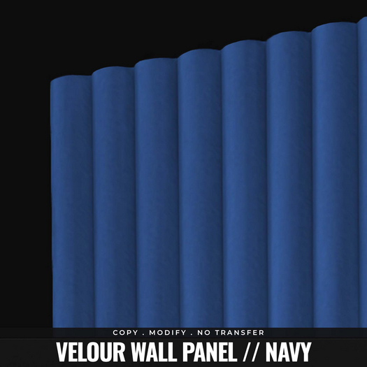 [BL] Velour wall panel // navy