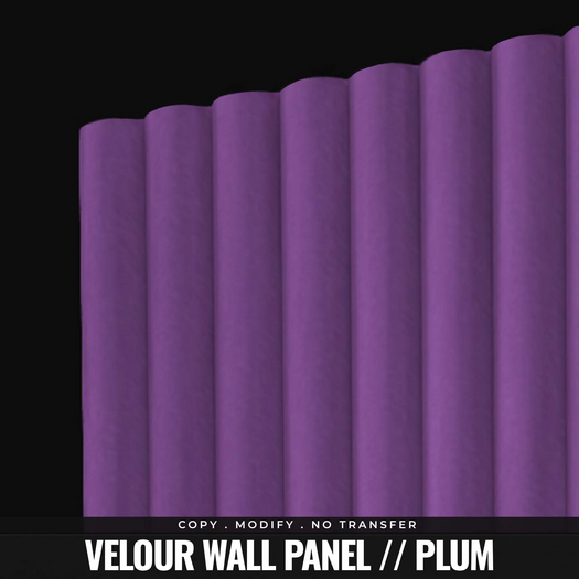 [BL] Velour wall panel // plum