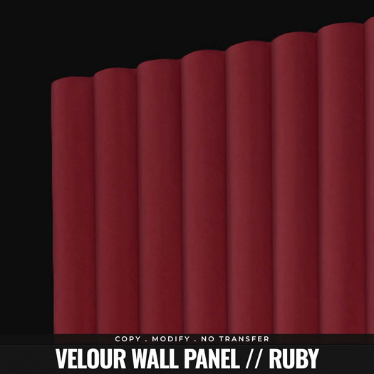 [BL] Velour wall panel // ruby