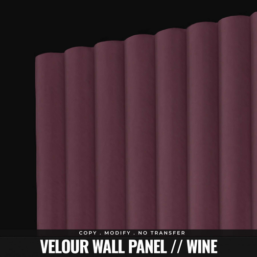 [BL] Velour wall panel // wine