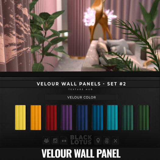[BL] Velour wall panel // FP: set#2