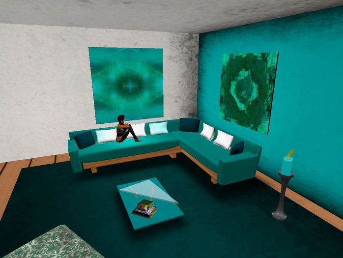 Modern Sculpted low prim colorchanging livingroom set embeded sitanimations