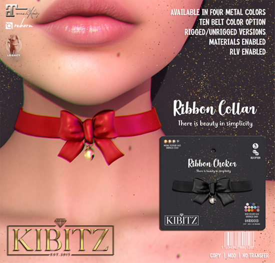 Kibitz - Ribbon choker - blue
