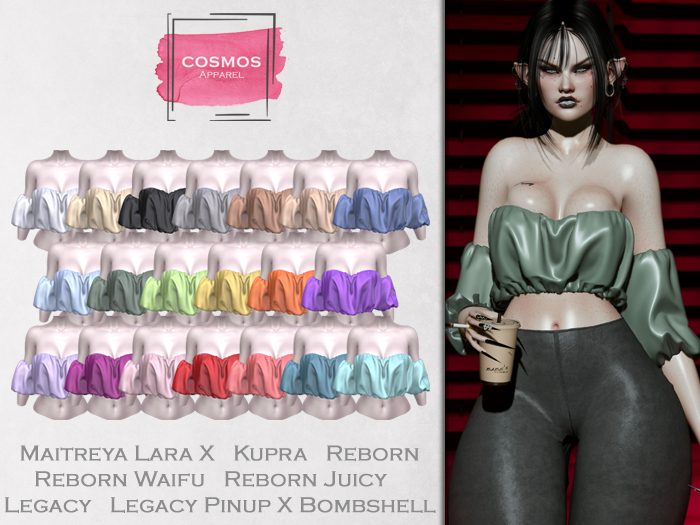 [COSMOS] Pamela Summer Top Satin / 20 Colors Fatpack Demo
