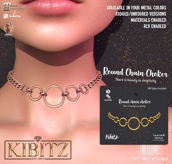 Kibitz - Round chain choker - copper