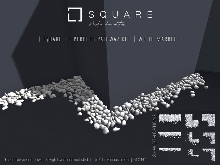 [ SQUARE ] - PEBBLES Pathway Kit - White