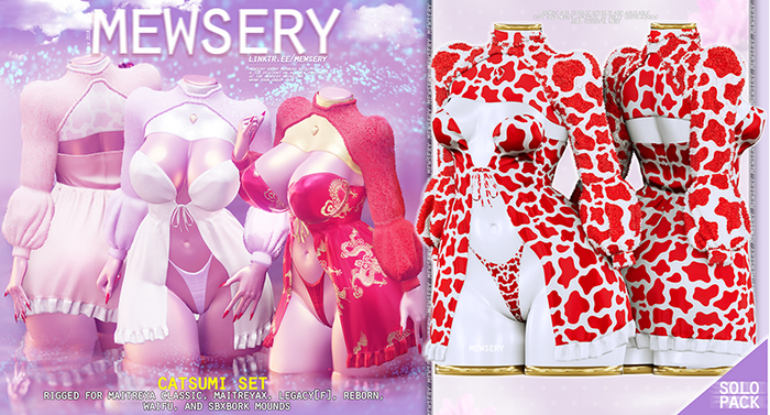 #Mewsery Catsumi Set{Cow.Ruby}