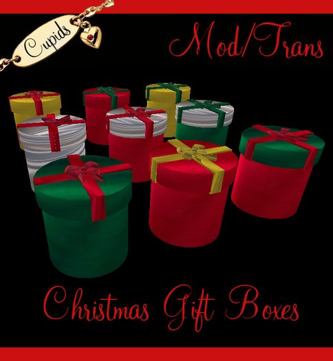 round xmas gift boxes