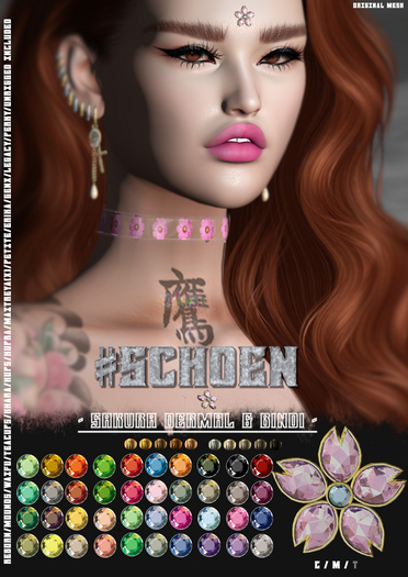 #SCHOEN - Sakura Dermal & Bindi - Rigged