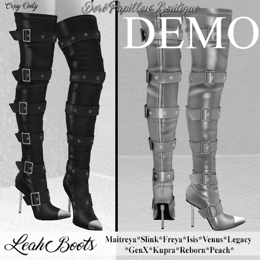 DPB Leah Boots - DEMO * Maitreya, Slink, Freya, Isis, Venus, GenX, Legacy, Kupra, Reborn & Peach*