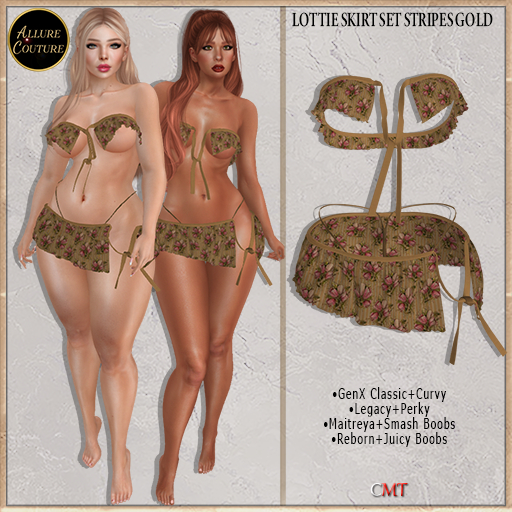 Lottie Skirt Set Stripes Gold (Add Me)