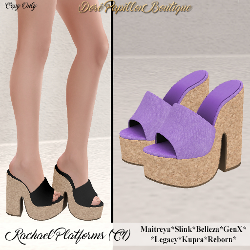 DPB Rachael Platforms - C1 Violet * Maitreya, Slink, Belleza, GenX, Legacy, Kupra & Reborn*