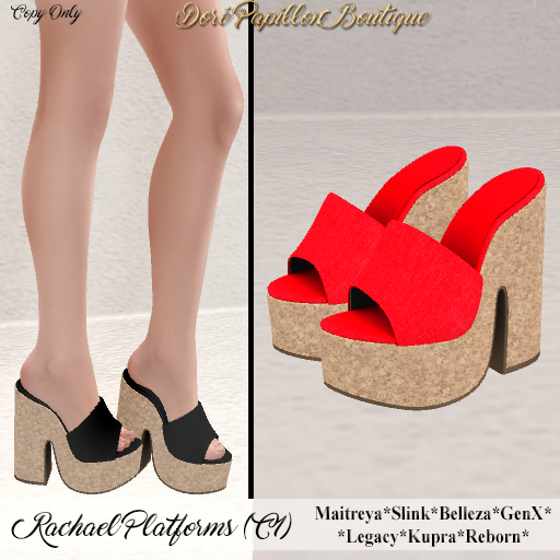 DPB Rachael Platforms - C1 Red * Maitreya, Slink, Belleza, GenX, Legacy, Kupra & Reborn*