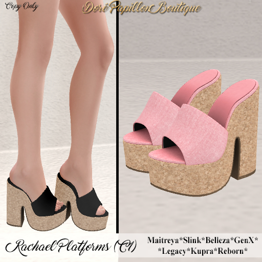 DPB Rachael Platforms - C1 Peach * Maitreya, Slink, Belleza, GenX, Legacy, Kupra & Reborn*