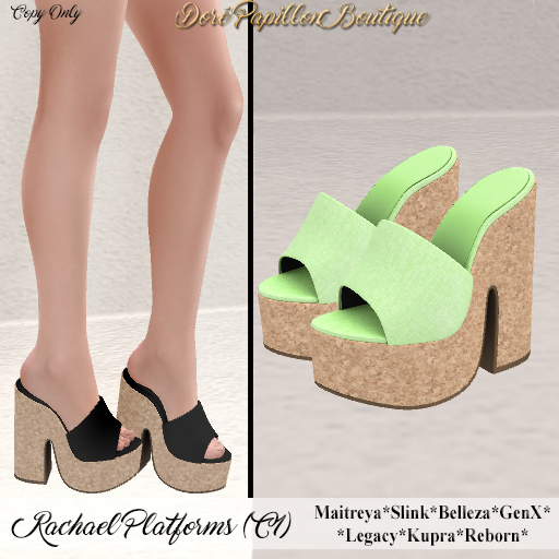 DPB Rachael Platforms - C1 Lime * Maitreya, Slink, Belleza, GenX, Legacy, Kupra & Reborn*