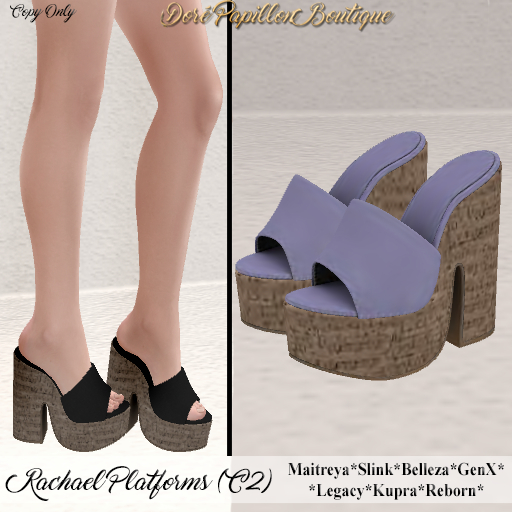 DPB Rachael Platforms - C2 Purple * Maitreya, Slink, Belleza, GenX, Legacy, Kupra & Reborn*
