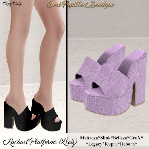 DPB Rachael Platforms - Leviz Violet * Maitreya, Slink, Belleza, GenX, Legacy, Kupra & Reborn*