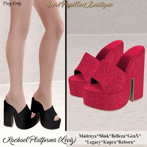 DPB Rachael Platforms - Leviz Strawberry * Maitreya, Slink, Belleza, GenX, Legacy, Kupra & Reborn*