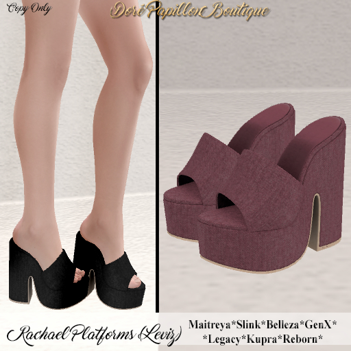 DPB Rachael Platforms - Leviz Rose * Maitreya, Slink, Belleza, GenX, Legacy, Kupra & Reborn*